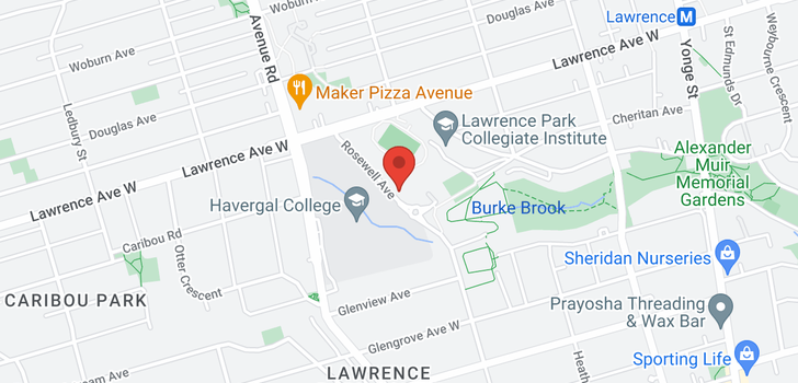 map of #218 -455 ROSEWELL AVE